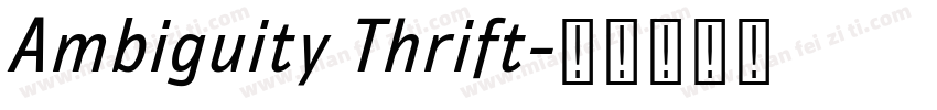 Ambiguity Thrift字体转换